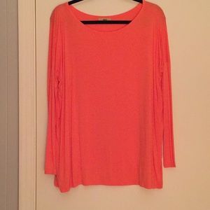 Orange Long Sleeve Piko Tunic Small